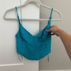 Urban Outfitters Blue Corset Top